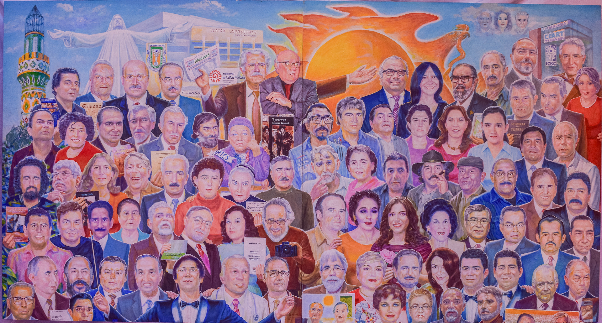 Detalle del mural dedicado a la cultura y memoria de Tijuana