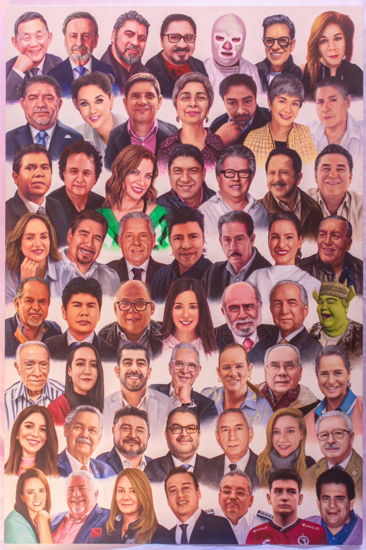 Lienzo · Personalidades contemporáneas (Los Trillizos)